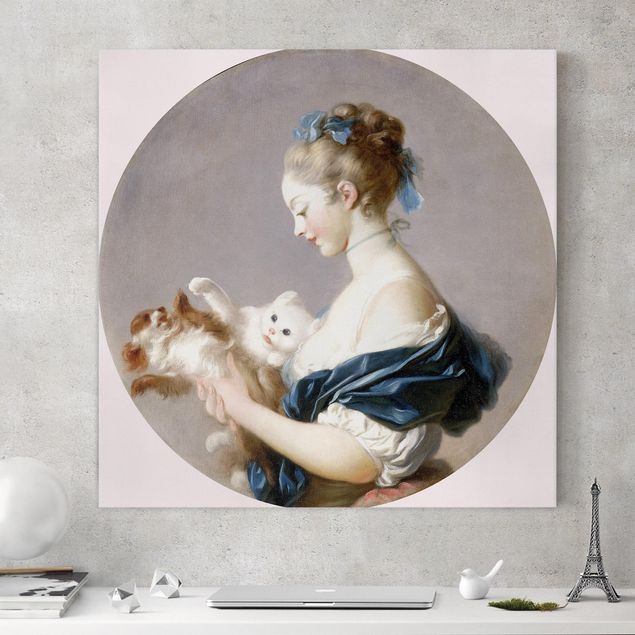 Kitchen Jean Honoré Fragonard - Girl playing with a Dog and a Cat
