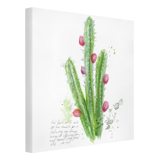 Floral prints Cactus With Bibel Verse II