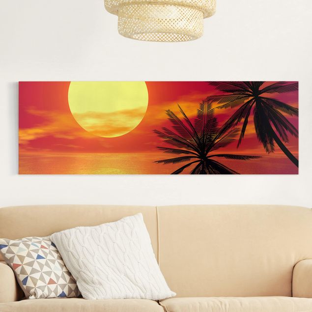 Prints landscape Caribbean sunset