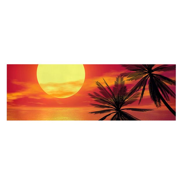 Sea canvas Caribbean sunset