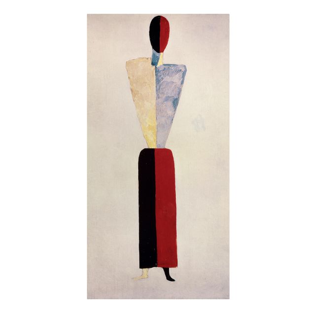 Prints abstract Kasimir Malewitsch - The Girl (Figure On White.)