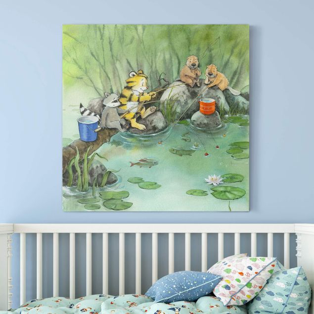 Nursery decoration Little Tiger - Fishing