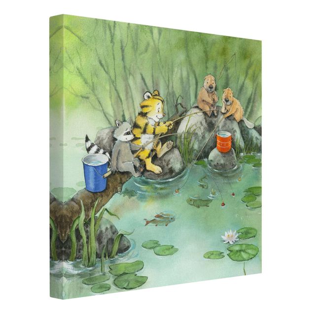 Tiger canvas Little Tiger - Fishing