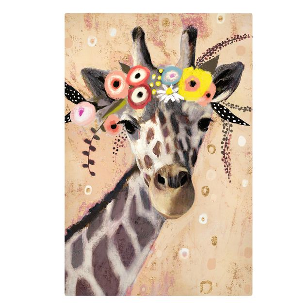 Modern art prints Klimt Giraffe
