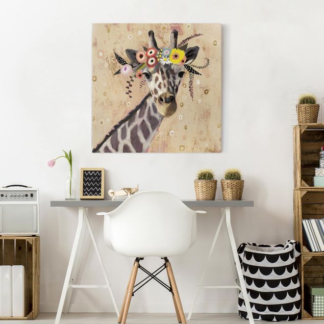 Giraffe canvas Klimt Giraffe