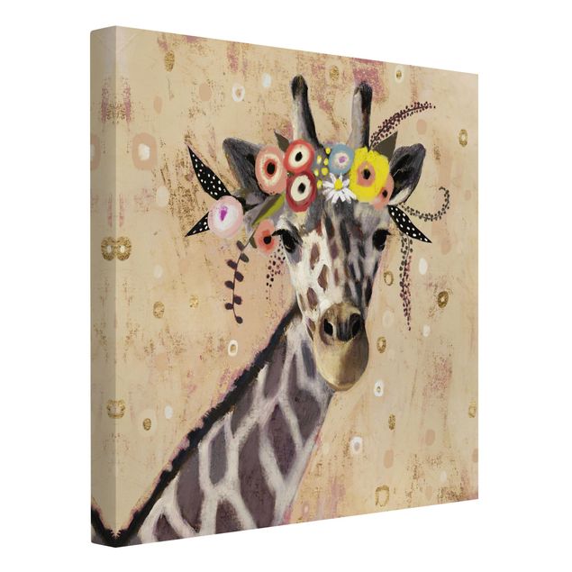 Prints animals Klimt Giraffe