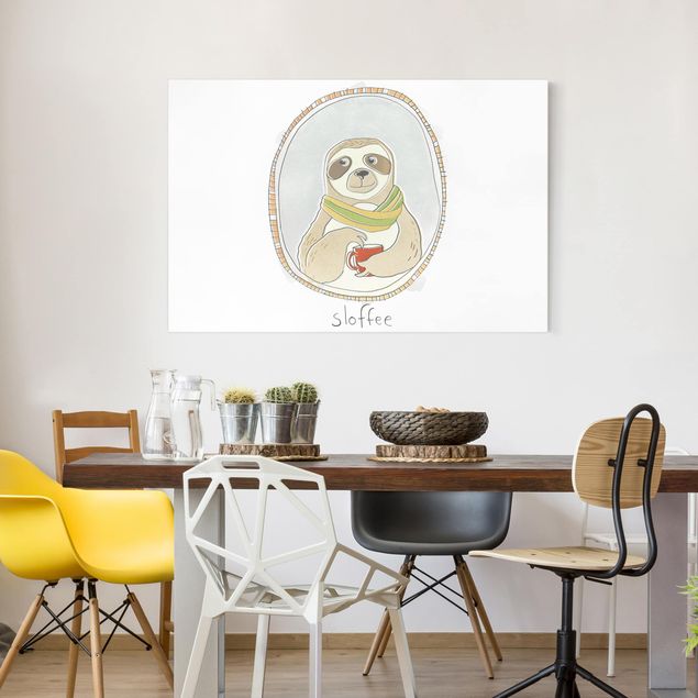 Modern art prints Caffeinated Sloth