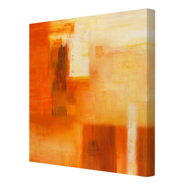 Orange art print Composition In Orange And Brown 02