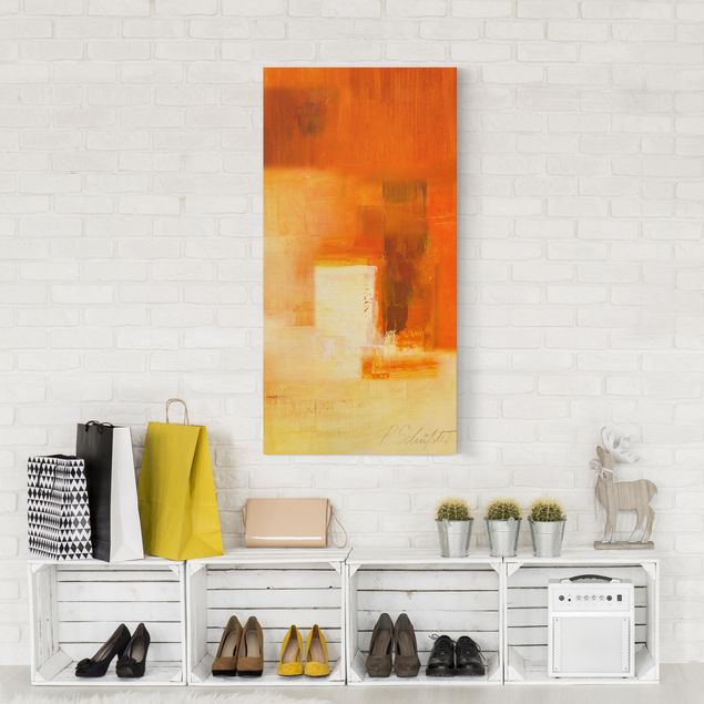 Canvas art Composition In Orange And Brown 03
