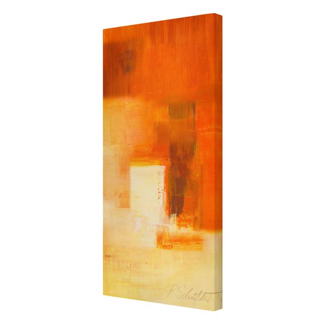 Orange print Composition In Orange And Brown 03