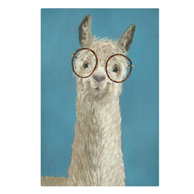 Canvas prints animals Lama With Glasses I
