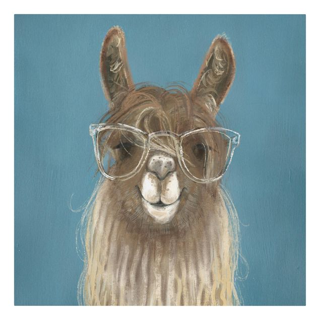 Canvas prints animals Lama With Glasses III