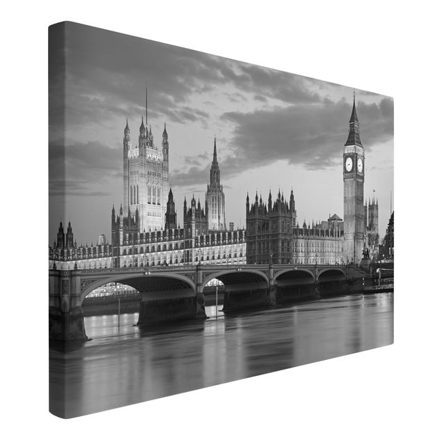 Black and white canvas art London At Night II