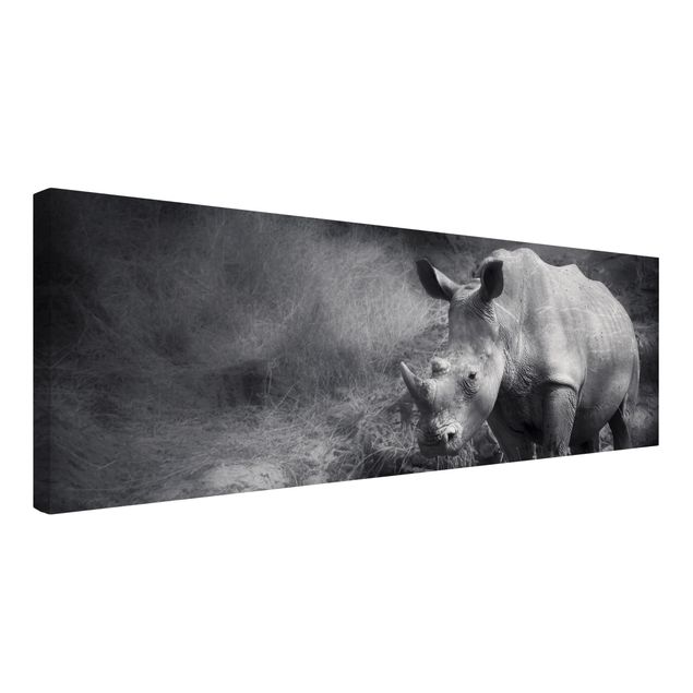 Modern art prints Lonesome Rhinoceros