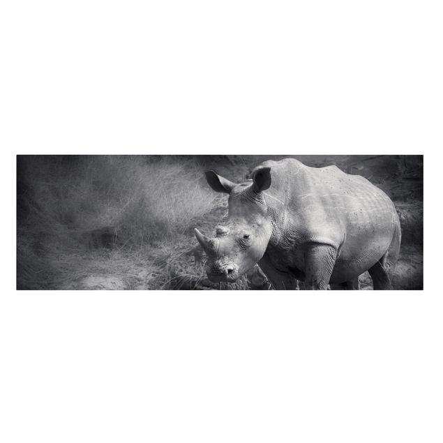 Prints black and white Lonesome Rhinoceros