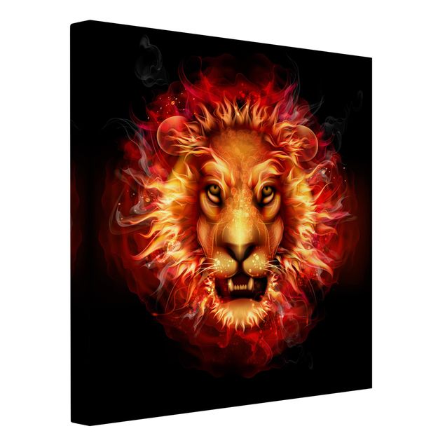Cat canvas wall art Lord Of Fire
