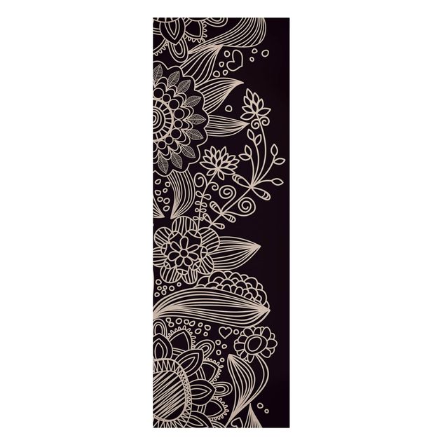 Prints black and white Lovely Floral Background