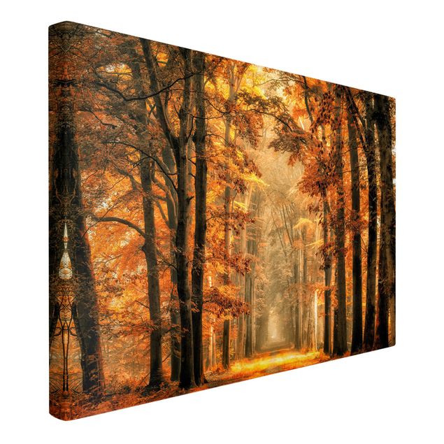 Flower print Enchanted Forest In Autumn