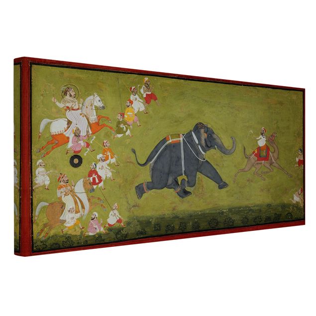 Prints elefant Maharaja Jagat Singh Pursues A Fleeing Elephant