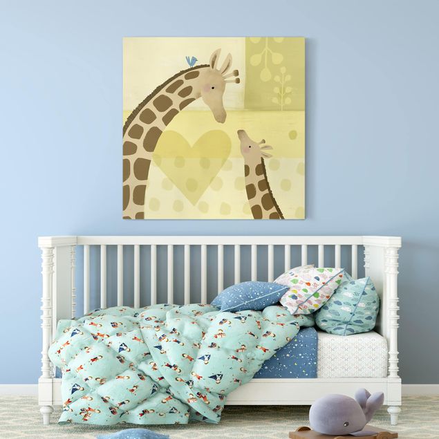 Giraffe canvas art Mum And I - Giraffes