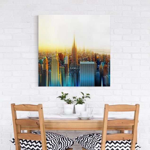 Canvas New York Manhattan Abstract