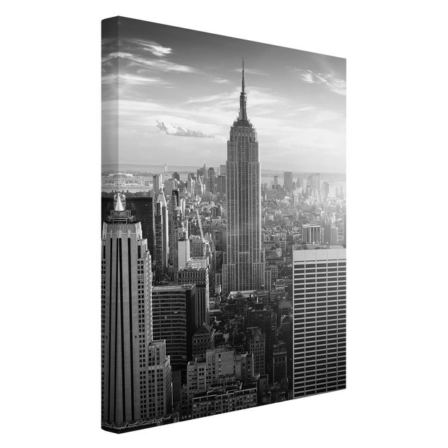 Canvas black and white Manhattan Skyline