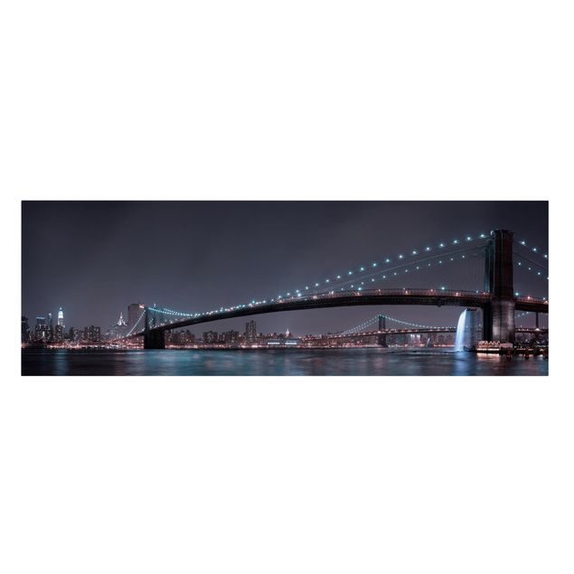 Architectural prints Manhattan Skyline and Brooklyn Bridge