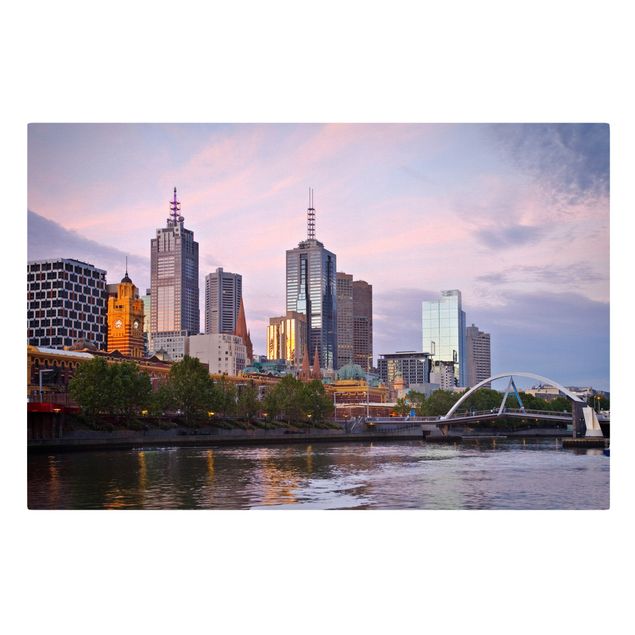 Modern art prints Melbourne at sunset