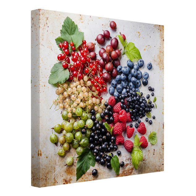 Modern art prints Mixture Of Berries On Metal
