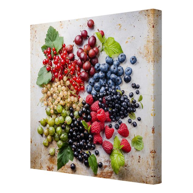 Prints multicoloured Mixture Of Berries On Metal
