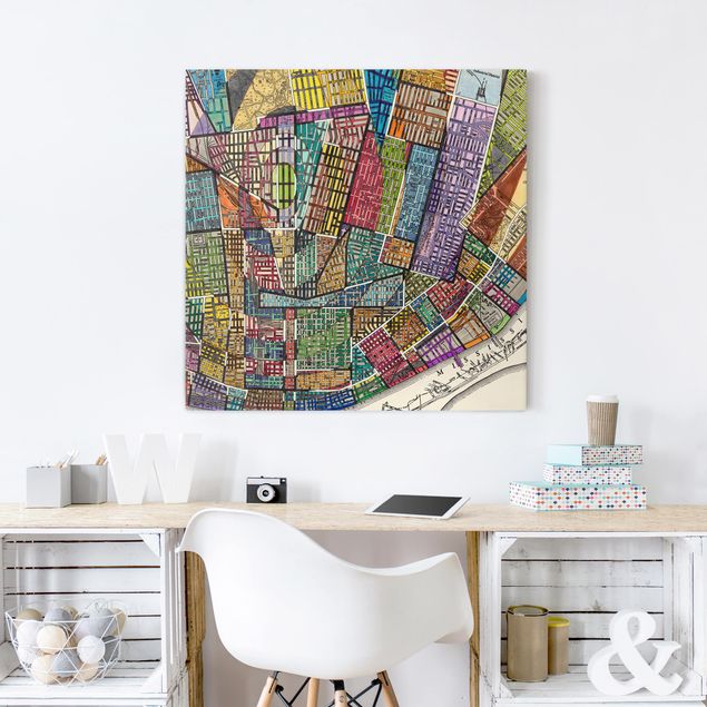 World map canvas Modern Map Of St. Louis