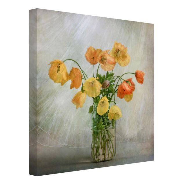 Prints floral Poppies in a Vase