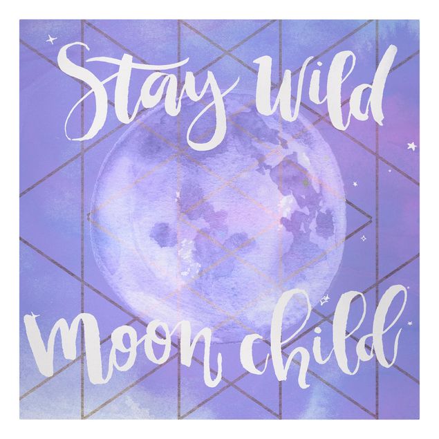 Purple print Moon Child - Stay Wild