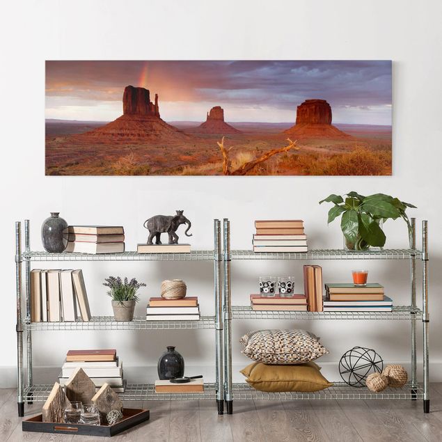 Sunset canvas wall art Monument Valley At Sunset