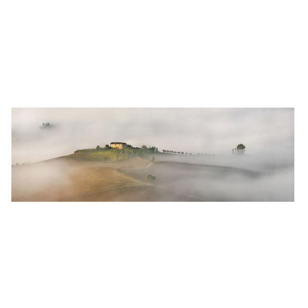 Canvas landscape Morning Fog In The Tuscany