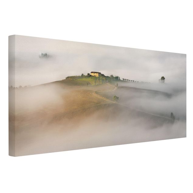 Modern art prints Morning Fog In The Tuscany