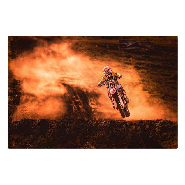 Orange print Motocross In The Dust
