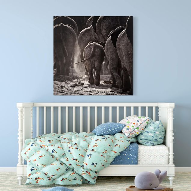 Canvas elefant Going Home