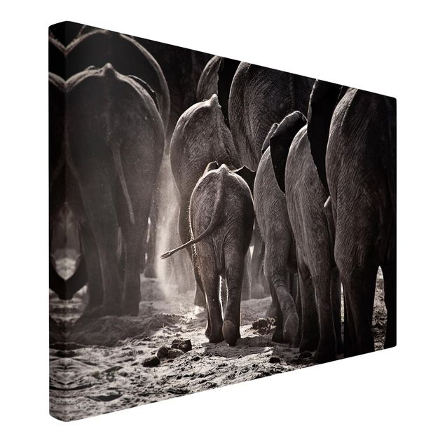 Black and white canvas art Going Home