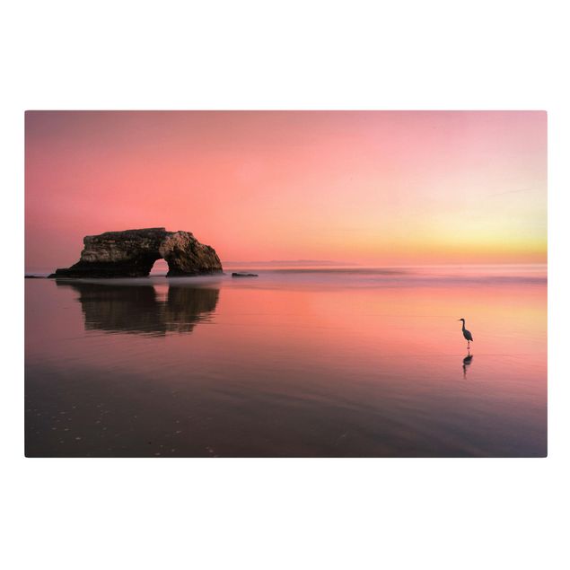 Canvas prints sea Natural Bridge In The Sunset