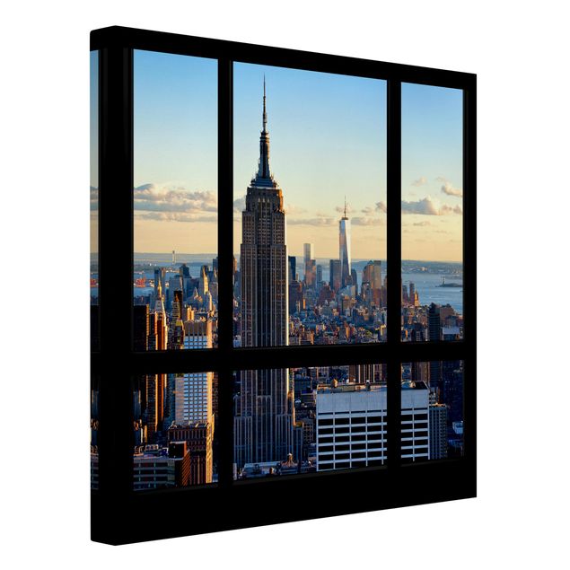Contemporary art prints New York Window View Of The Empire State Building