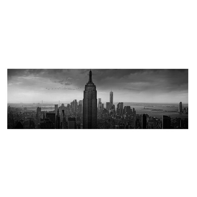 Canvas black and white New York Rockefeller View