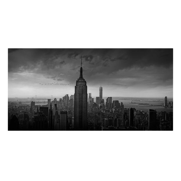Canvas black and white New York Rockefeller View