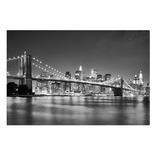 Contemporary art prints Nighttime Manhattan Bridge II