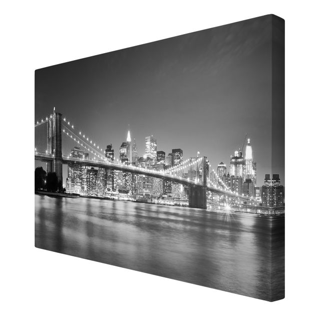 Skyline prints Nighttime Manhattan Bridge II