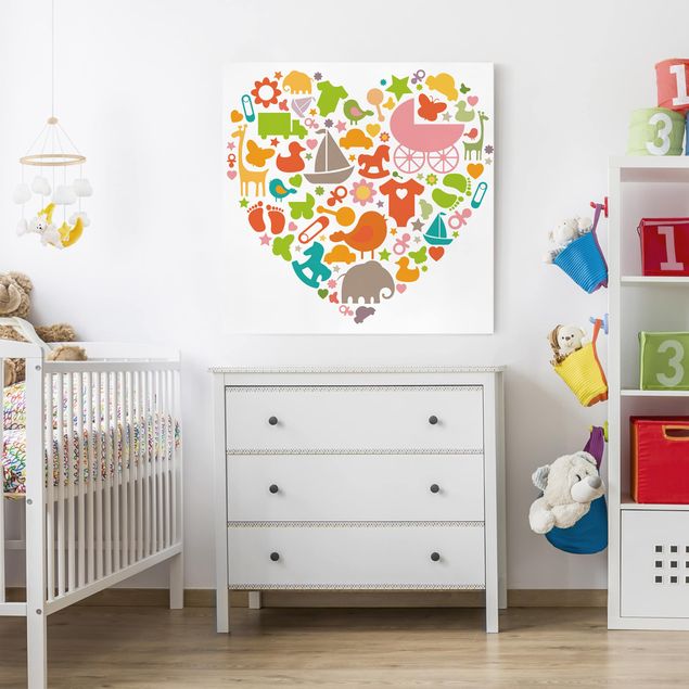 Nursery wall art No.EK133 Baby Heart