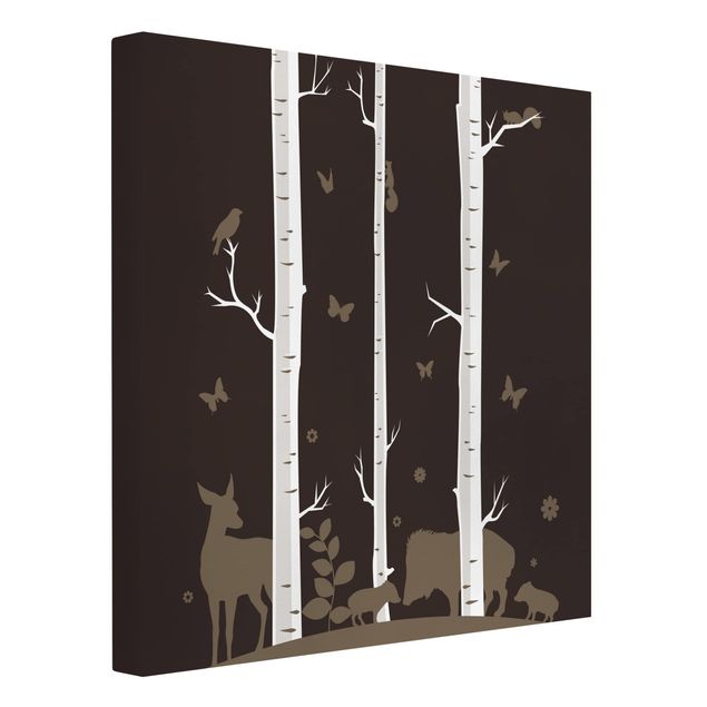 Trees on canvas Birch Forest