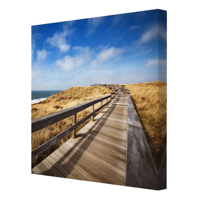 Landscape canvas wall art Stroll At The North Sea