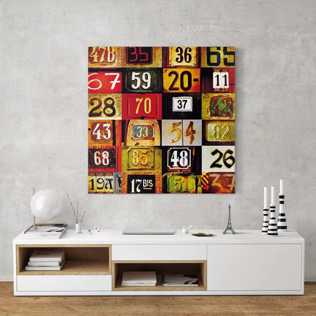 Lion canvas art Numbers