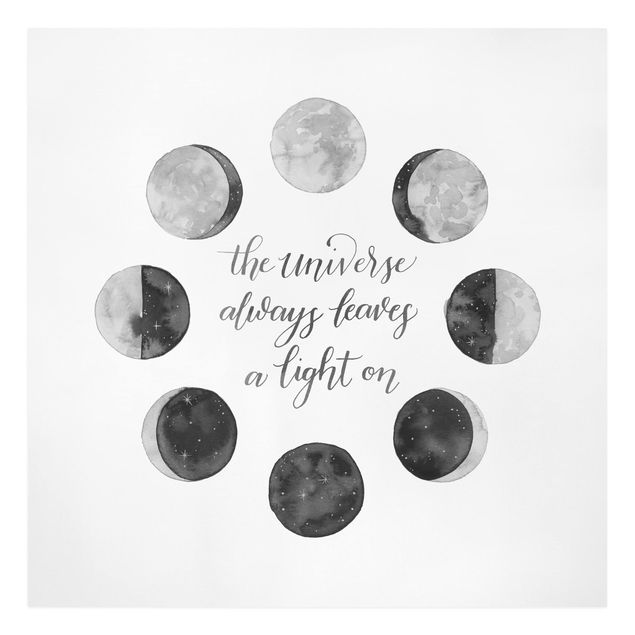 Black and white wall art Ode To The Moon - Universe